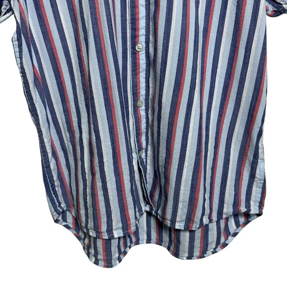 Chubbies Mens Large Classy Poplin Friday Shirt Button Down Striped Resort Cruise - Picture 5 of 9